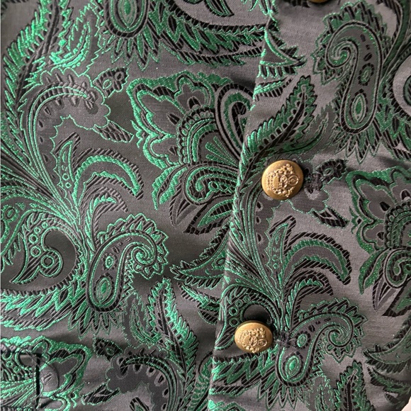 Diba Black and Green Paisley Vest - Picture 2 of 7